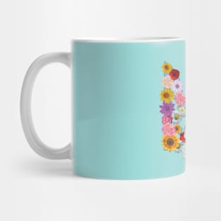 Lot of flowers on ukrainian trident Mug